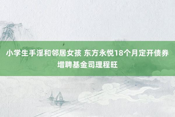 小学生手淫和邻居女孩 东方永悦18个月定开债券增聘基金司理程